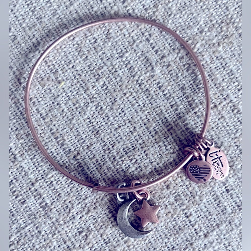 Alex & Ani x It Cosmetics Stars and Moon Charm Bangle Bracelet